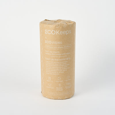 ECO Keeps – Reusable Unbleached Bamboo Heavy Duty Kitchen Wipes (Washable & Compostable)