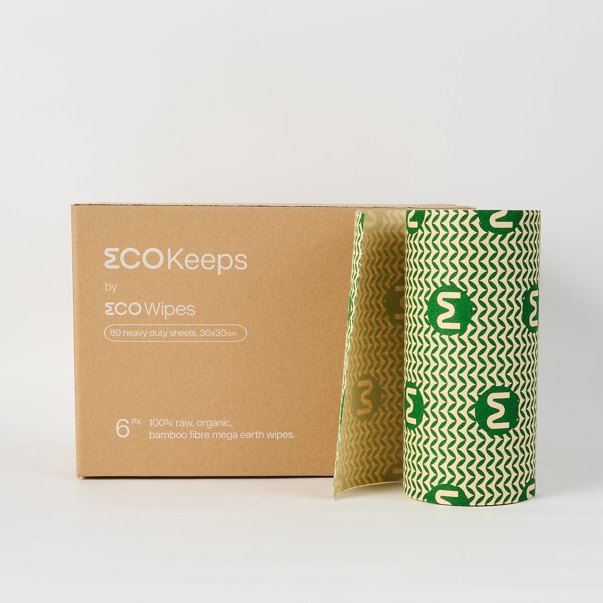 ECO Keeps – Reusable Unbleached Bamboo Heavy Duty Kitchen Wipes (Washable & Compostable)